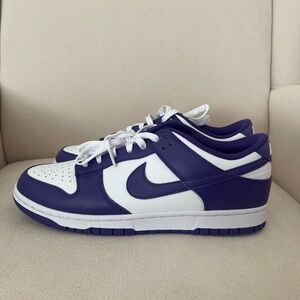 Nike Dunk Low Purple and White Shoes